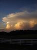 Thunderstorms across northern Wake and Durham counties as viewed from Schenck Forest in West Raleigh - Click to enlarge