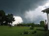 Supercell thunderstorm over Hillsborough, NC. Photograph courtesy of Kay Evans. - Click to enlarge