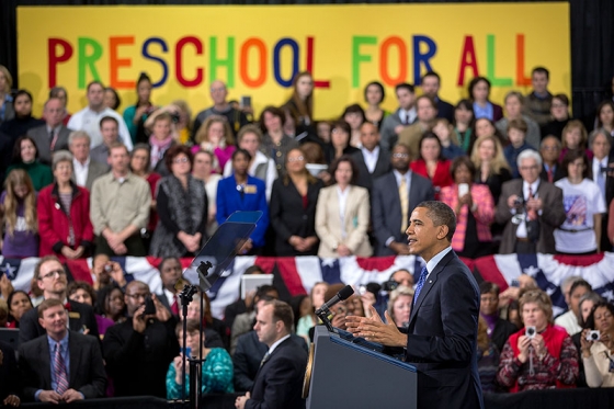 President Obama at the Decatur Community Recreation Center, Feb. 14, 2013. 