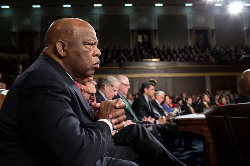 Rep. John Lewis Listens at State of the Union