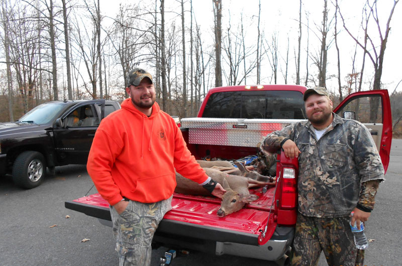 Hunters show off their newest prize after hunting at Lake Barkley