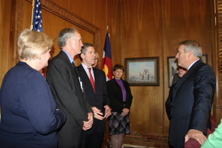 Commercial Service Senior Commercial Officerss speaking with Colorado Governor Bill Ritter