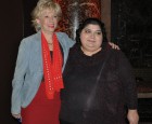 Leslie Stahl, left, with Khadija Ismayilova