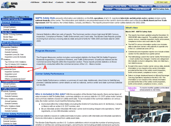 NAFTA Safety Stats - about page