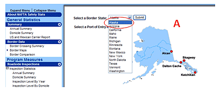 Select a border state is highlighted