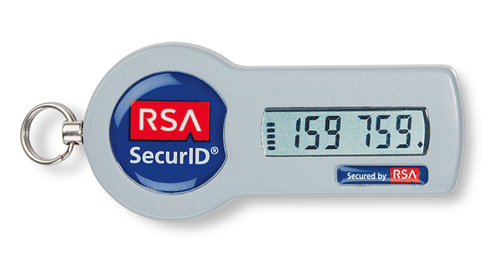 Image of an RSA SecudID fob