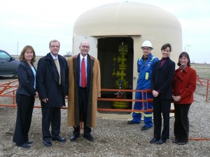 At a CO2 capture project site in Weyburn, Saskatchewan