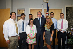 August 8, 2012: Rep. Markey saying thank you to the 2012 District Office summer interns