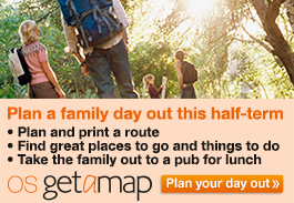 OS getamap enables you to create and share routes, and print maps