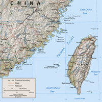 Map of the Taiwan Strait