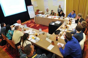 At the 2010 AW2 Symposium, delegates in the medical focus group reflect on their discussions as they prioritize their top issues for the brief-out to senior Army leadership.