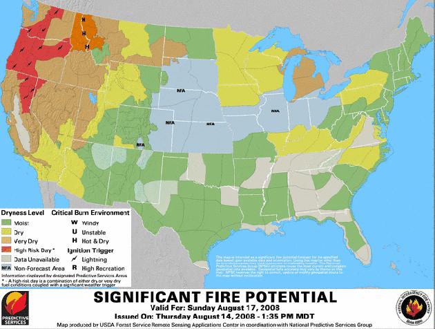 Click Here for National 7 Day Fire Potential Maps