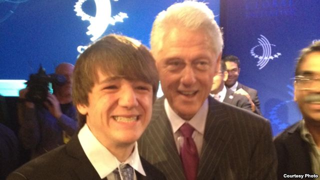 Former President Bill Clinton invited Jack Andraka to participate in an annual meeting of the Clinton Global Initiative in September 2012. (Courtesy Jane Andraka)