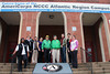 Civilian Conservation Corps (CCC) alumni Joseph De Cenzo and George B. Smith join AmeriCorps NCCC alumni and staff outside the future home of the AmeriCorps NCCC Atlantic Region Campus in Baltimore, MD.
