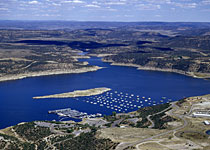 photo: Aerial view of Navajo Reservoir and Marina