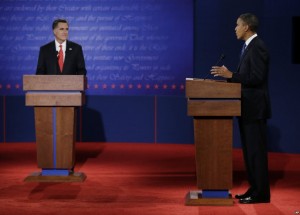 Obama and Romney face off in the first presidential debate 