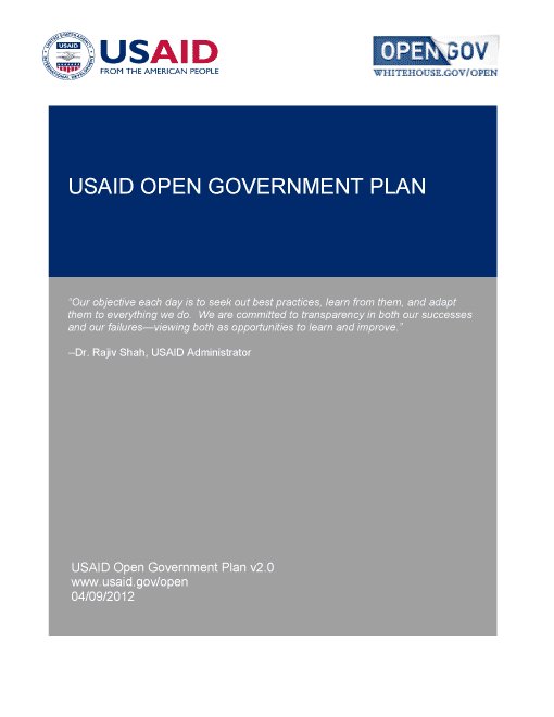 USAID Open Government Plan 2.0