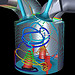 Simulation of an experimental engine with DOHC quasi-symmetric pent-roof combustion chamber and 4 valves.