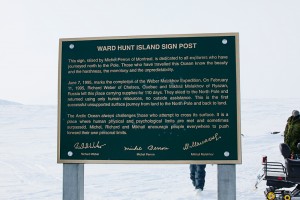 Plaque commemorating 1995 trek from Ward Island to the North Pole