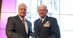 Adjutant General of Florida Maj. Gen. Emmett Titshaw Jr. (right) accepts the âGreat Floridianâ award for Lt. Gen. Albert Hazen Blanding (pictured on screen) from Florida Secretary of State Ken Detzner on behalf of the Florida National Guard, in Tallahassee, Fla., March 21, 2012. Photo by Elliott McCaskill, Executive Office of the Governor of Florida