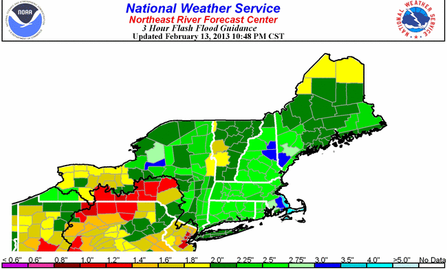 Latest 3-hour Flash Flood Guidance Graphic. Click on image to go to an interactive page.