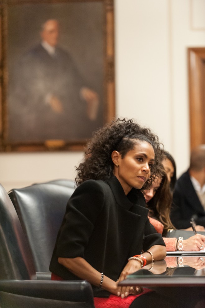 Jada Pinkett Smith meets with Deputy Attorney General James Cole.