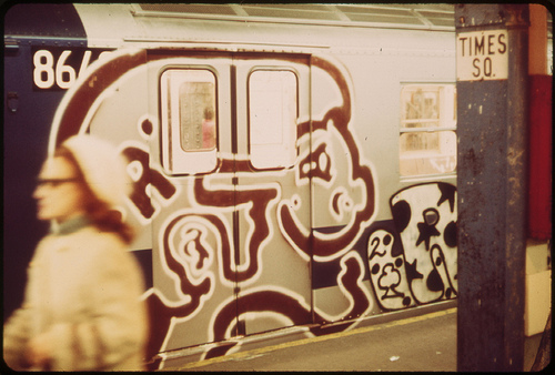 Documerica photo by Eric Calonius Times Square subway 5/1973
