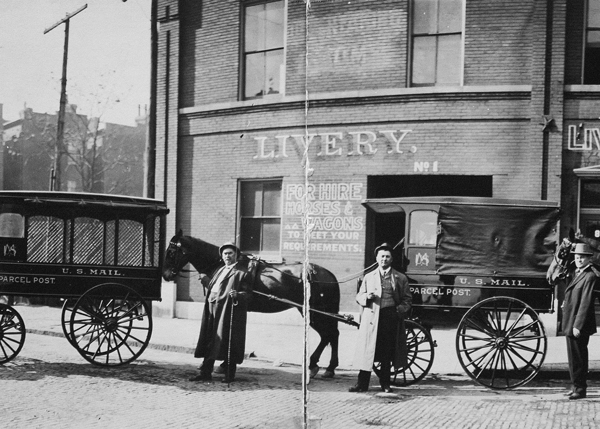 Parcel Post wagons, ca. 1915