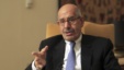 Mohamed El-Baradei speaks during an interview in his Cairo home, November 24, 2012 file photo. 