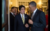 President Obama Talks with Prime Minister Abe