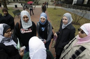 Muslim students at Rutgers University in New Jersey (Photo: AP)