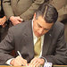 Gov. Brian Sandoval of Nevada signed an online gaming bill Thursday.