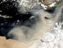 The impact of dust on the Mediterranean Basin is just one of many subjects researched with the aid of the Giovanni data visualization and analysis system.    (MODIS Terra image, February 25, 2006, courtesy NASA Visible Earth).  