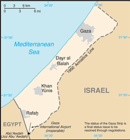 Map of Gaza Strip