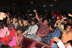 Ugandans dance to Mahogany Jones- LIVE music at the National Theatre