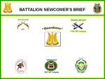 Battalion newcomer's brief, including Vision and Mission; Task Organization; Commander's Priorities; and Big 5.