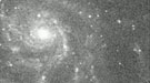 Black and white image of the galaxy