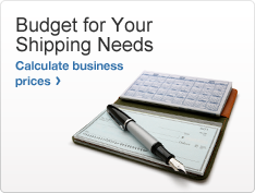 Budget for Your Shipping Needs. Calculate business prices. Image of a checkbook and a pen.
