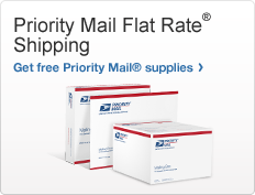 Priority Mail Flat Rate® Shipping. Get free Priority Mail® supplies. Image of Priority Mail shipping supplies.