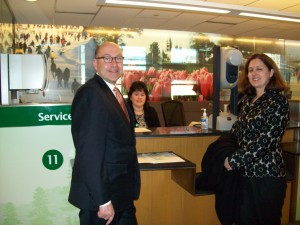 The Ambassador and Mrs. Jacobson at ServiceOntario