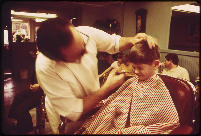 Rockport's Barbershop February,1973  by Deborah Parks for Documerica.