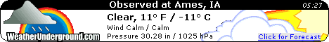 Click for Ames, Iowa Forecast