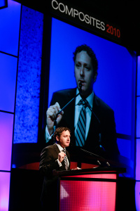 Mike Masserman delivers remarks at Composites 2010