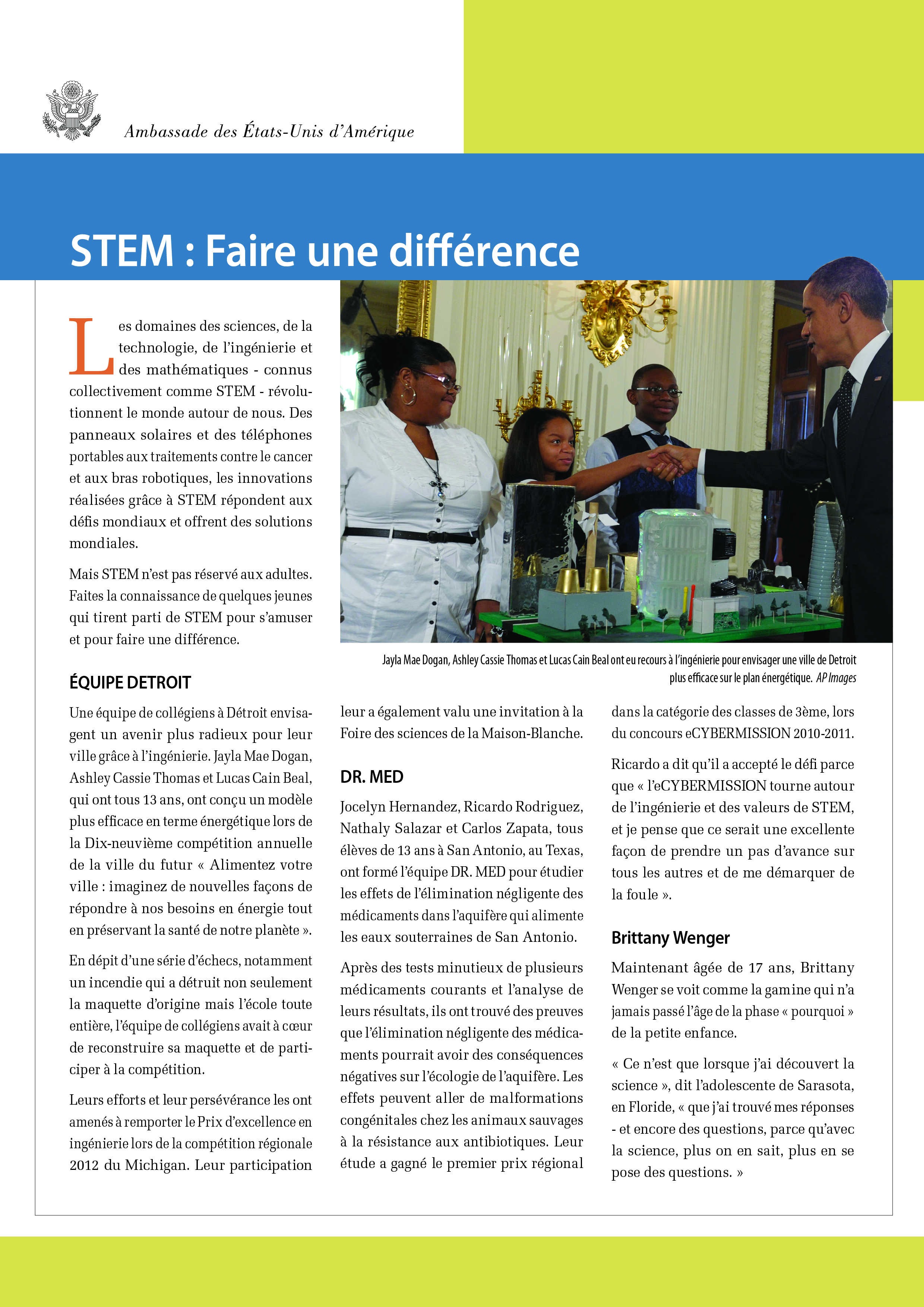 STEM : Faire une différence