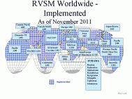 RVSM planned implementation world wide map