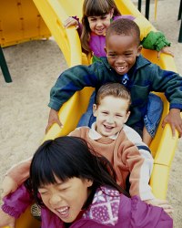 Kids on a Slide