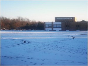 Snow coats the ground in Kansas