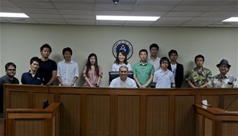 Students from University of Ryukyu's Graduate School of Law visit Kadena