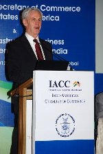 U.S. Commerce Secretary John Bryson speaking in Mumbai