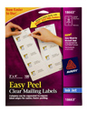 Avery Clear Easy Peel Inkjet Mailing Labels #18663